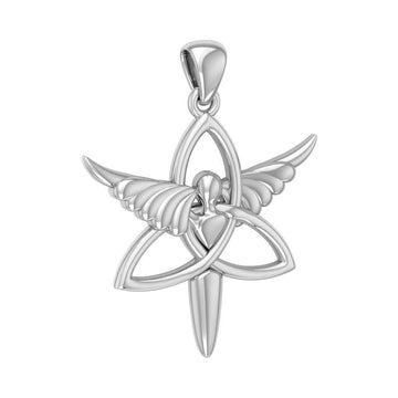 Angel Trinity Knot Sterling Silver Pendant TPD3268 - Jewelry
